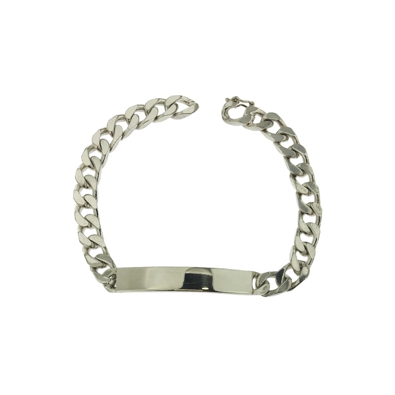 Bracciale con piastrina in Argento 925%
