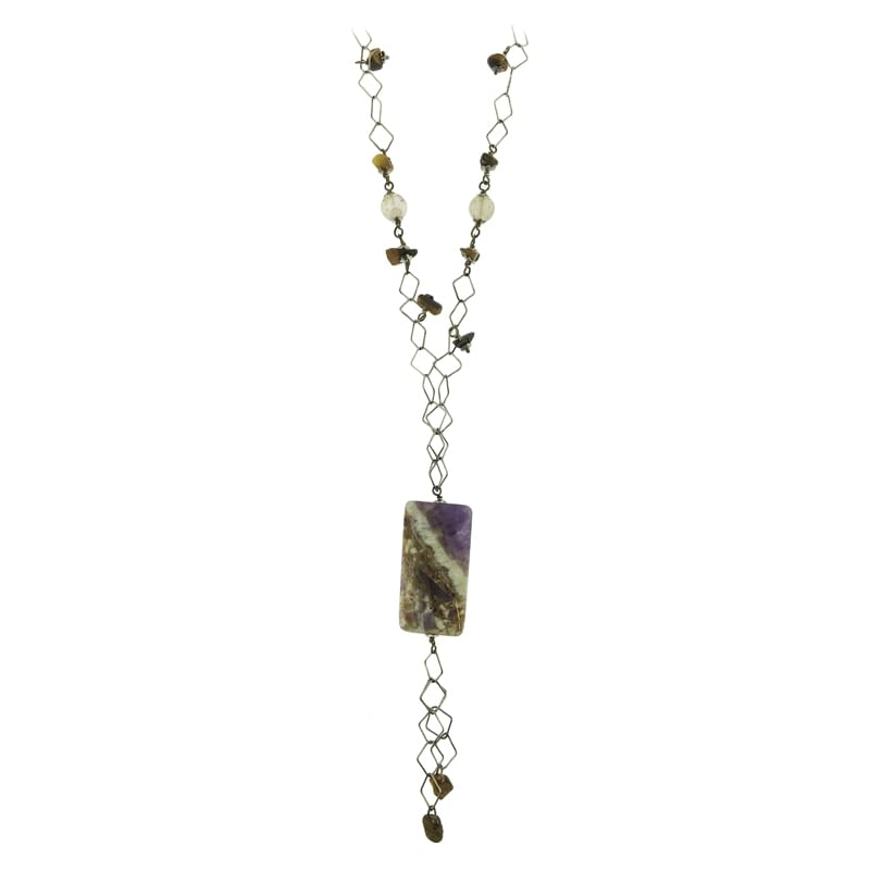 Collana in Argento 925% con Pietre Colorate