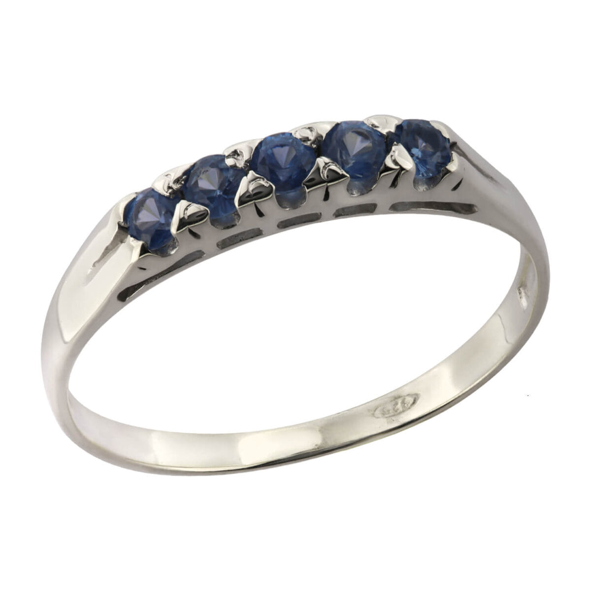 Anello veretta in argento 925% e zirconi