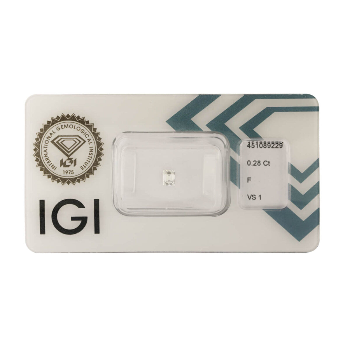 Diamante baguette certificato IGI 0,28 ct