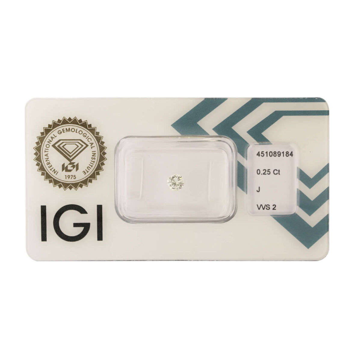 Diamante certificato IGI 0,25 ct