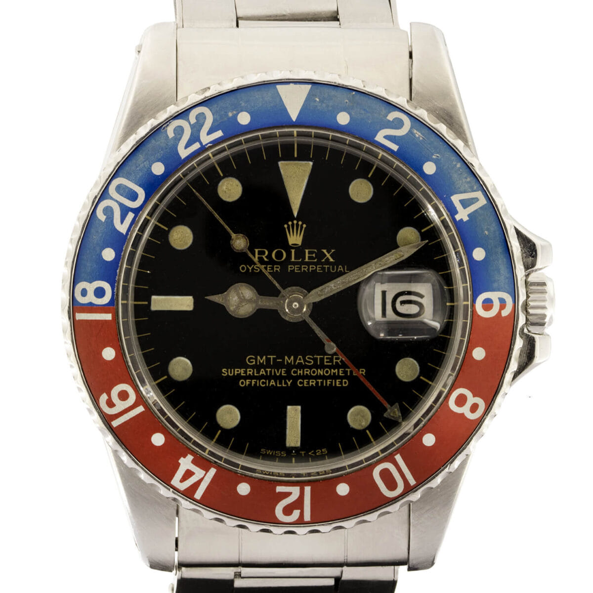 Rolex GMT Master Pepsi Gilt Dial ref 1675