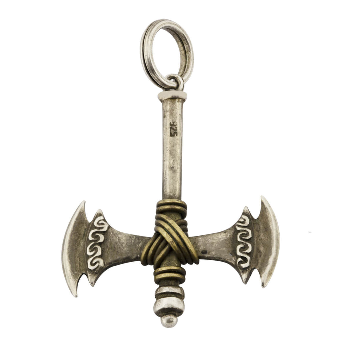 Ciondolo ascia in argento 925%