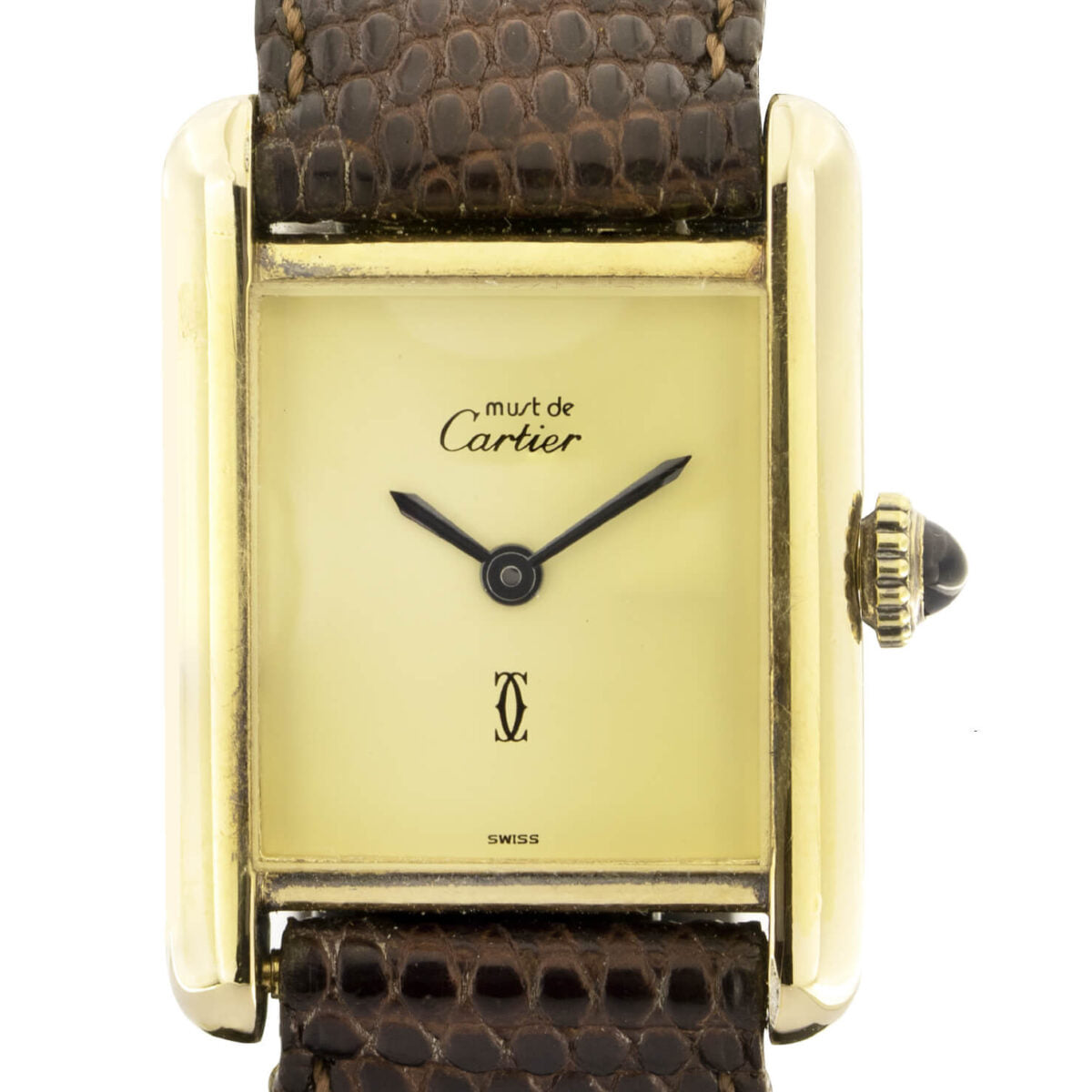 Cartier Tank Vermeil Ivory Dial ref 3018