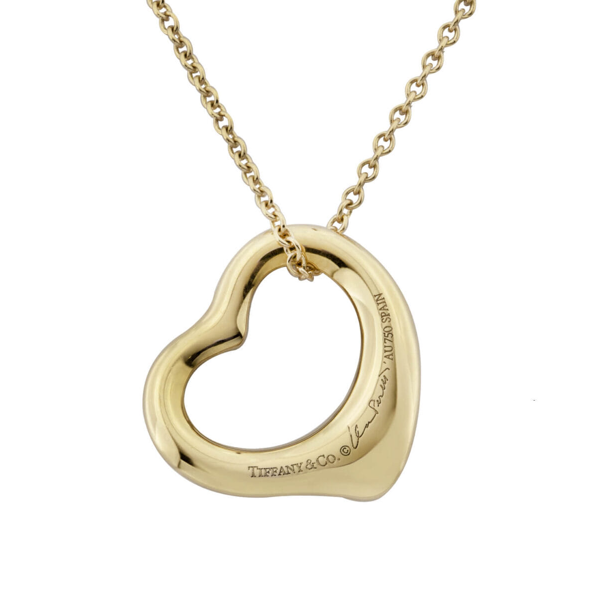 Collana con ciondolo Tiffany & co. Elsa Peretti in oro rosa 18kt con scatola originale