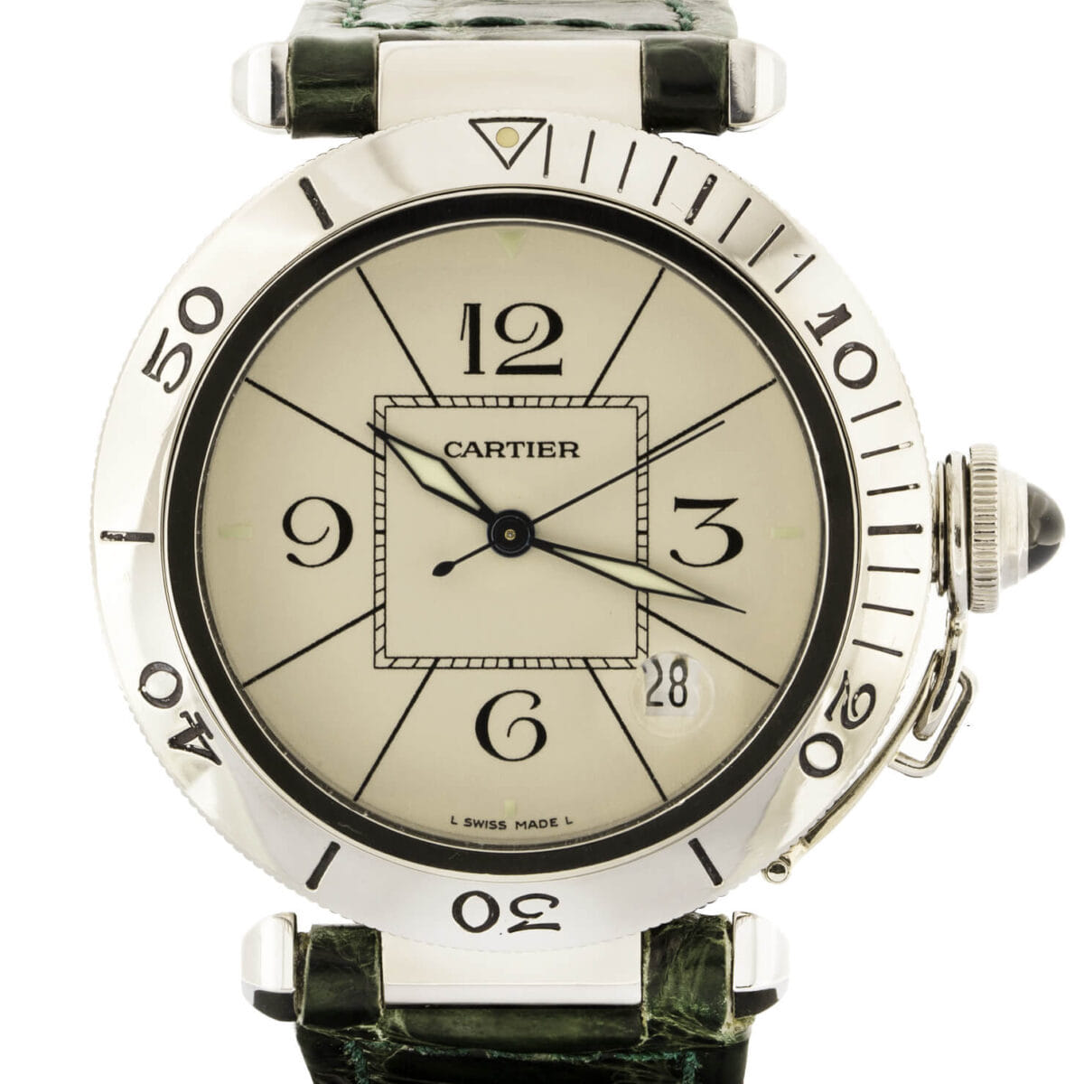 Cartier Pasha white gold ref 1990