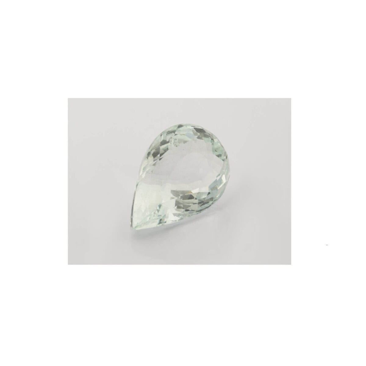 Acquamarina pear cut 12,79ct certificato ALGT