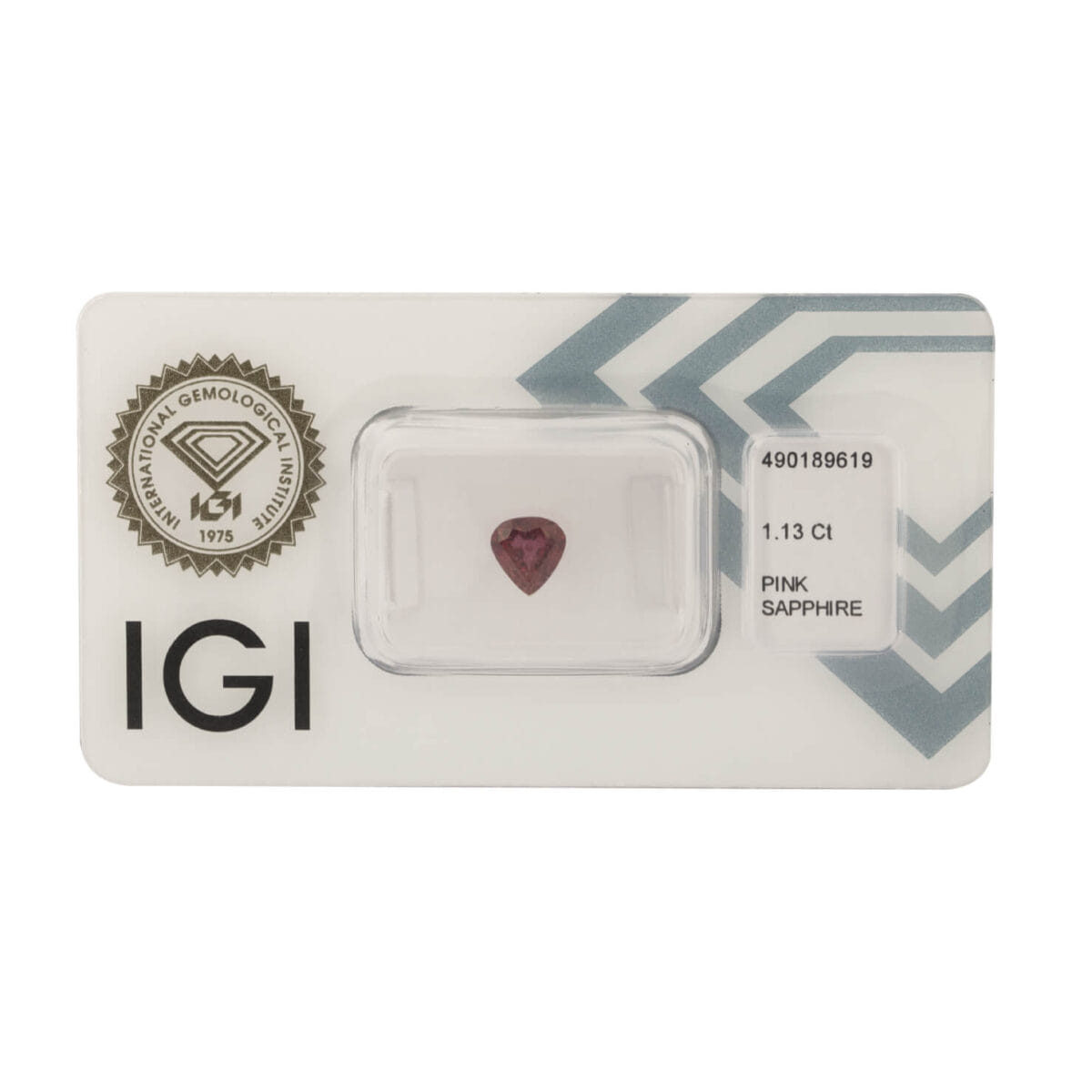 Zaffiro rosa 1,13ct certificato IGI