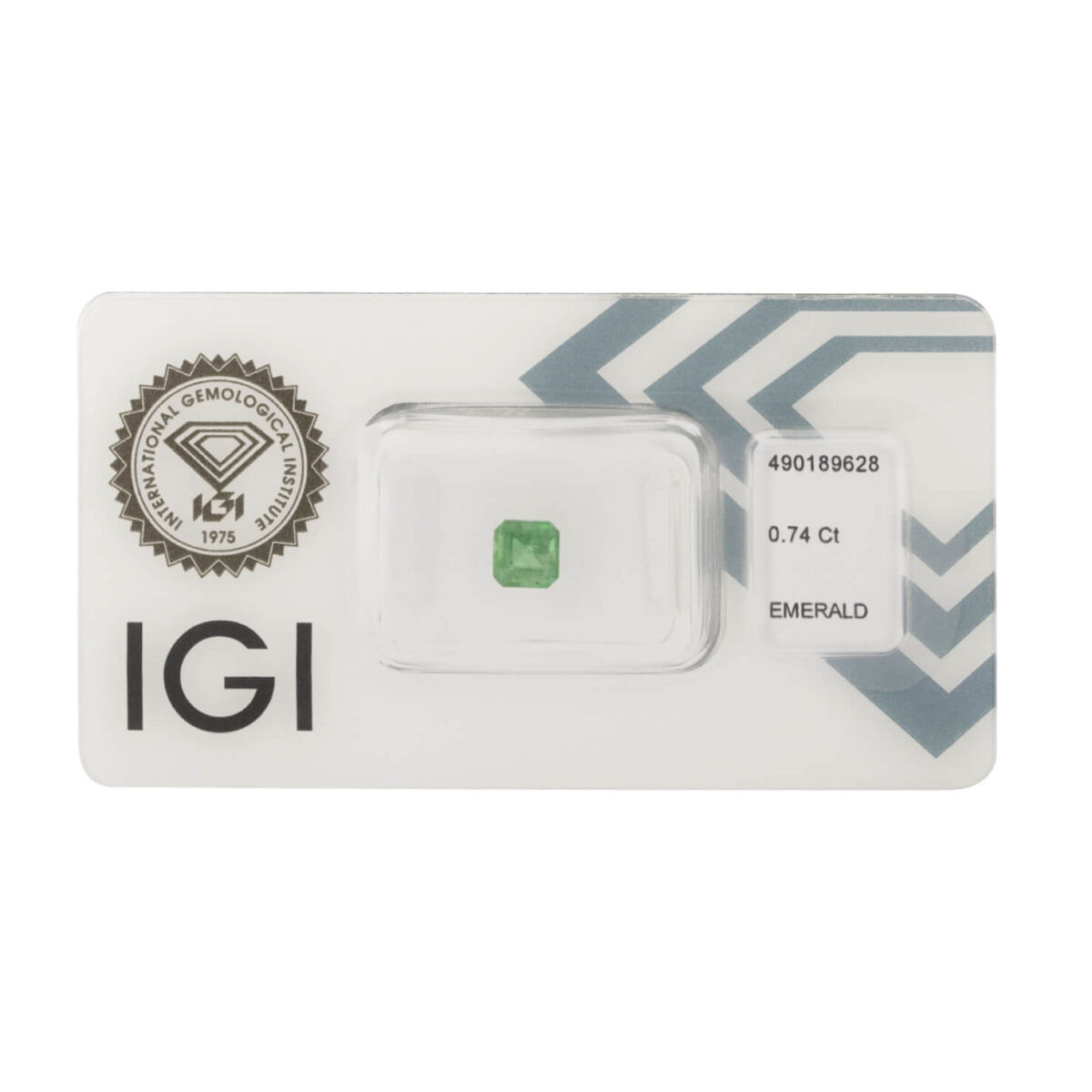 Smeraldo emerald cut 0,74ct certificato IGI