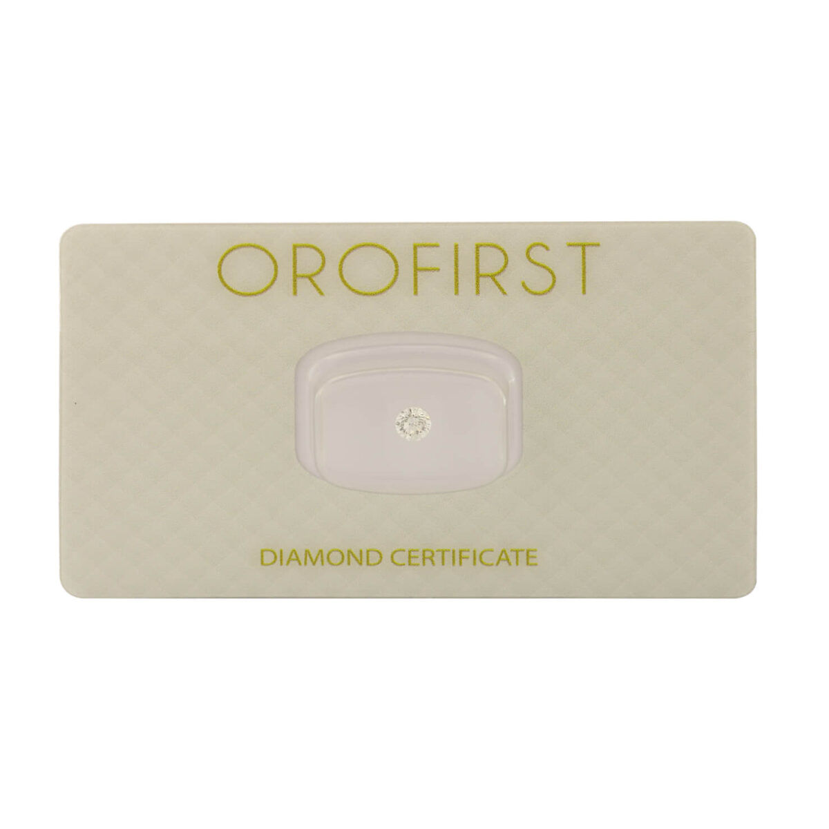 Diamante taglio round 0,18ct certificato Orofirst