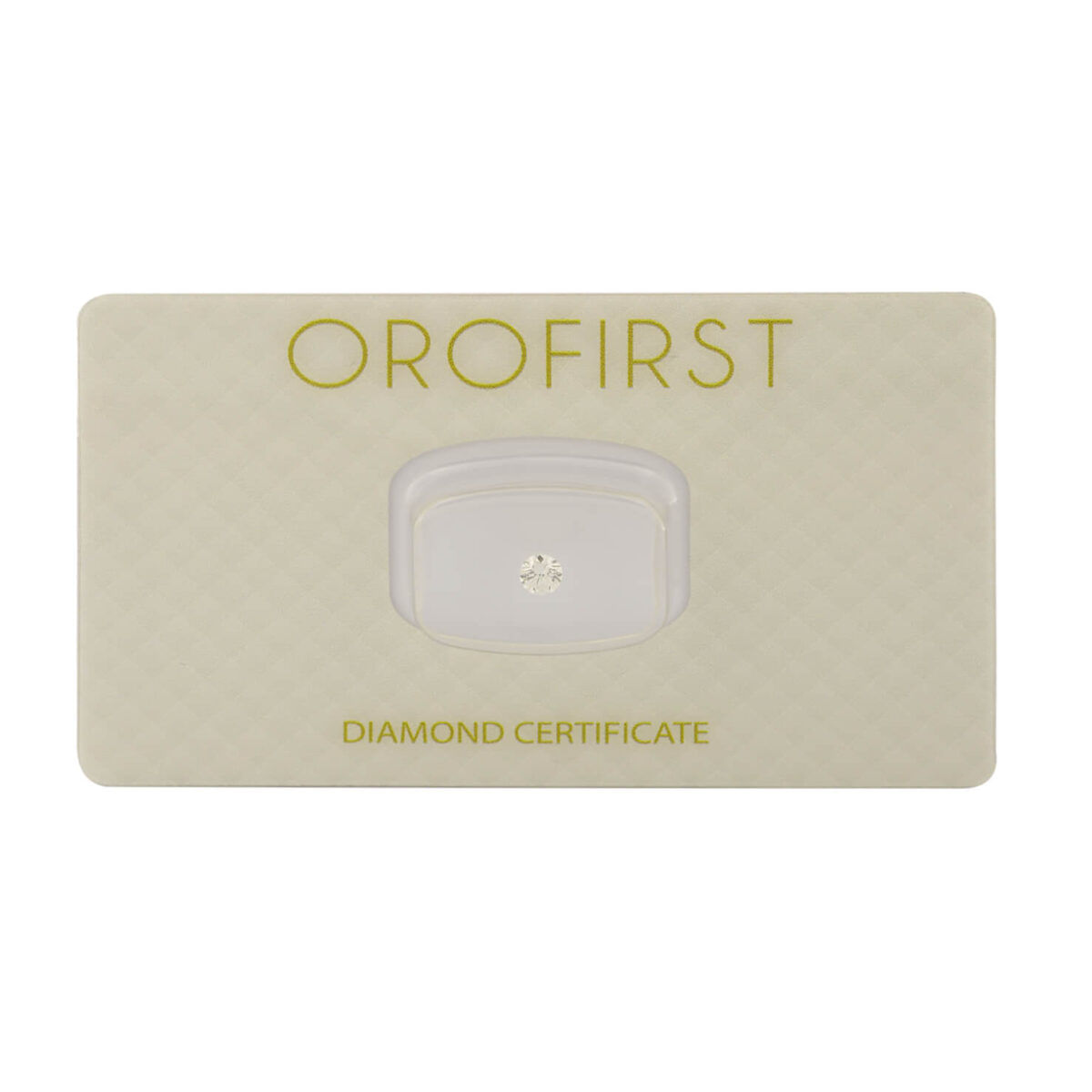 Diamante taglio round 0,19ct certificato Orofirst