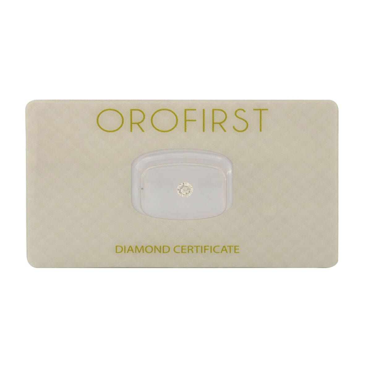 Diamante taglio round 0,18ct certificato Orofirst
