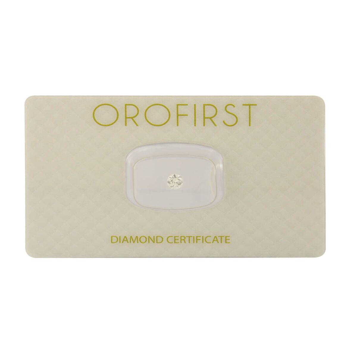 Diamante taglio round 0,20ct certificato Orofirst