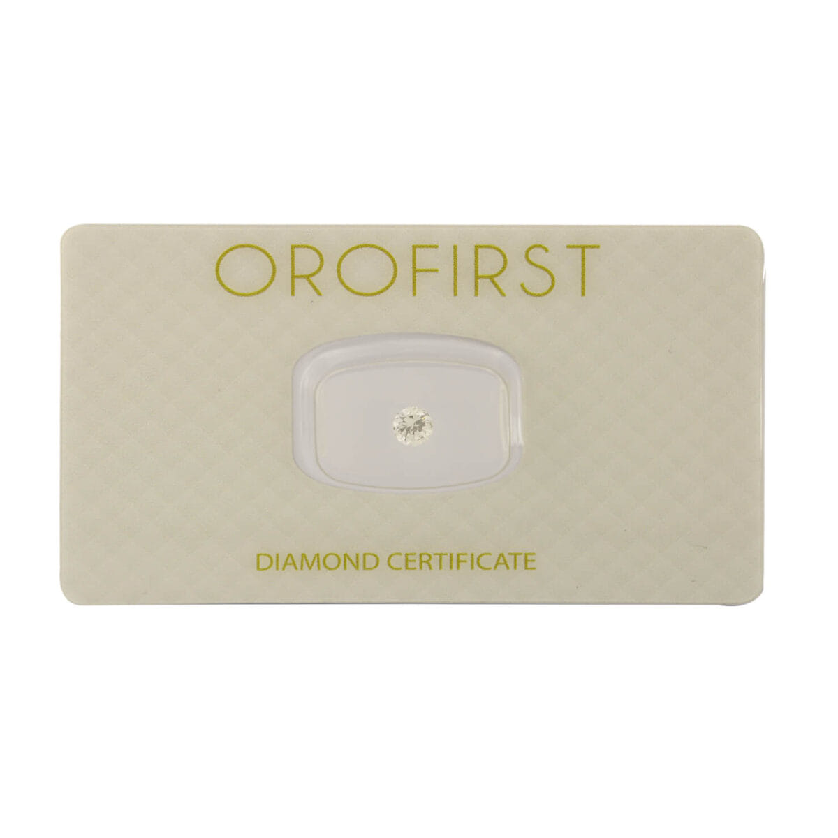 Diamante taglio round 0,18ct certificato Orofirst