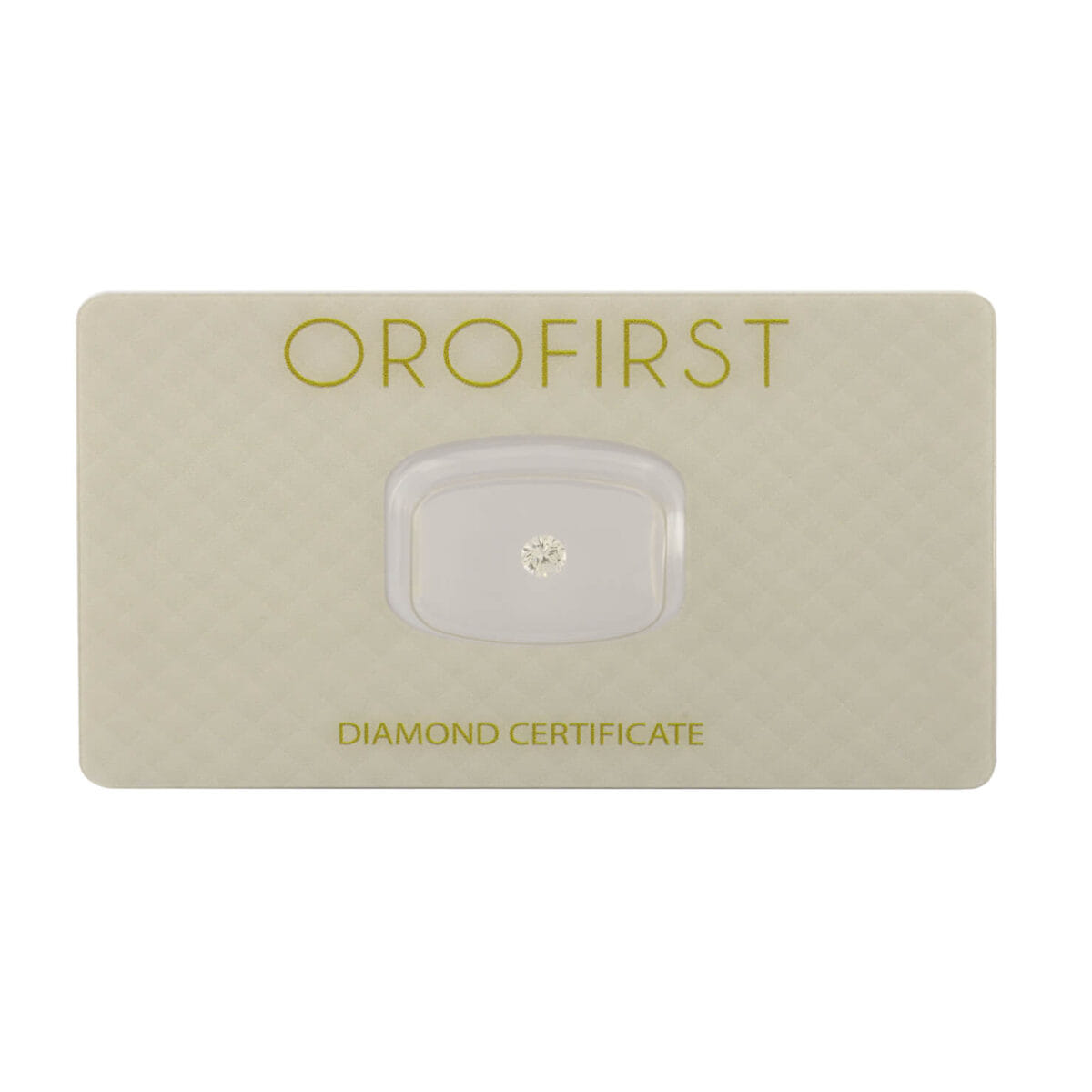 Diamante taglio round 0,18ct certificato Orofirst