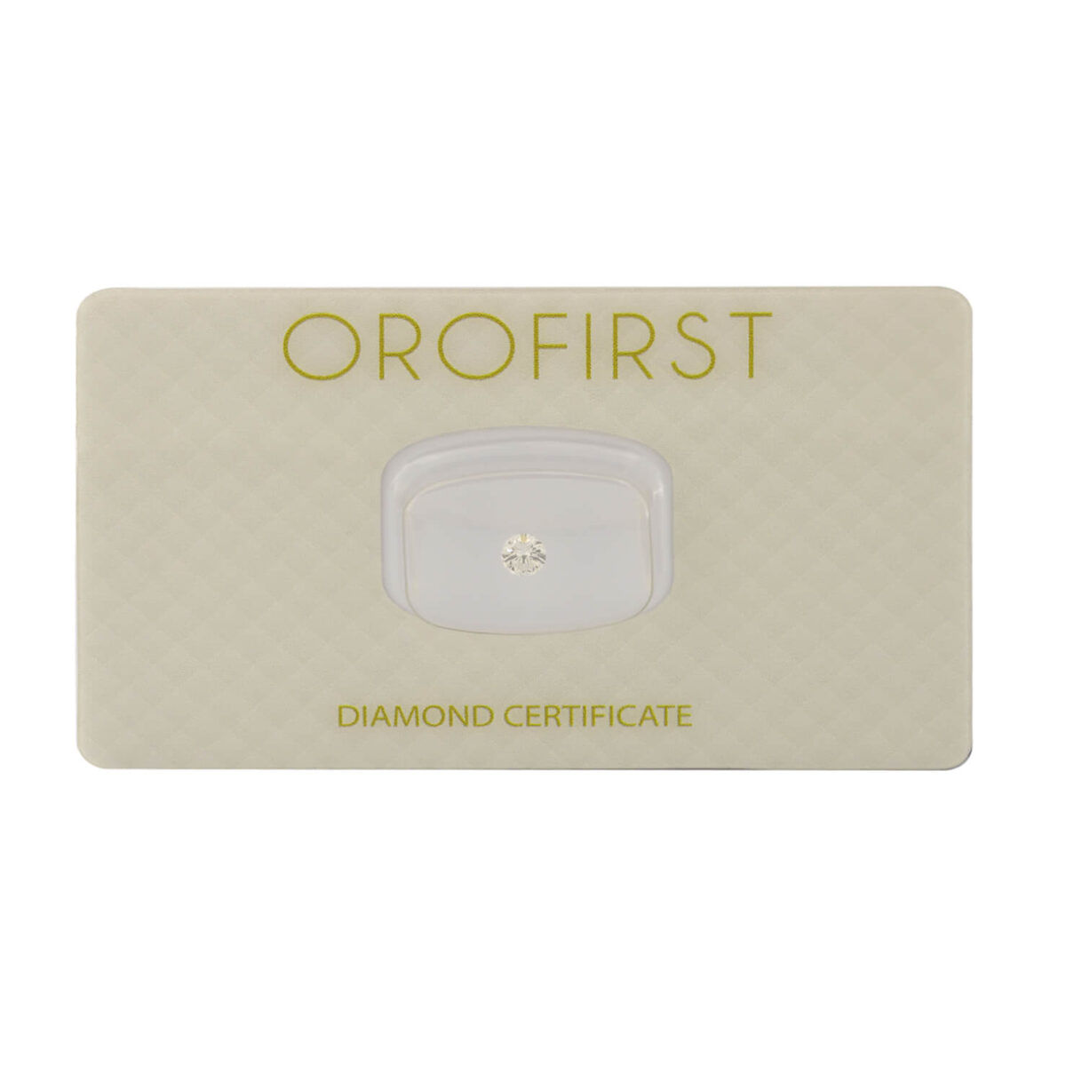 Diamante taglio round 0,21ct certificato Orofirst