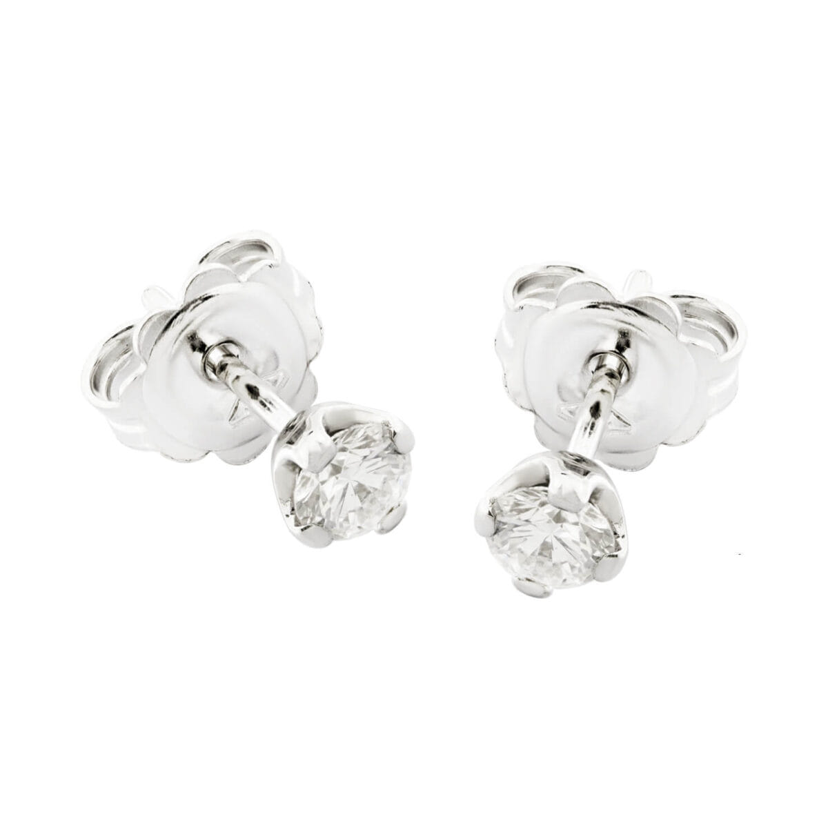 Orecchini punto luce in oro e diamanti 0,46ct tot