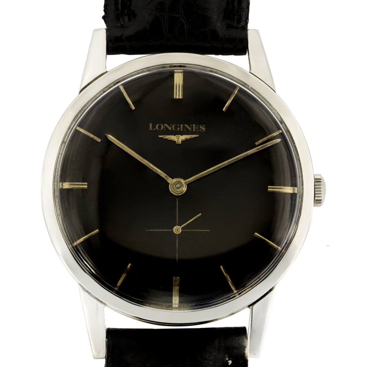 Longines Classic vintage steel cal 19.4 black dial
