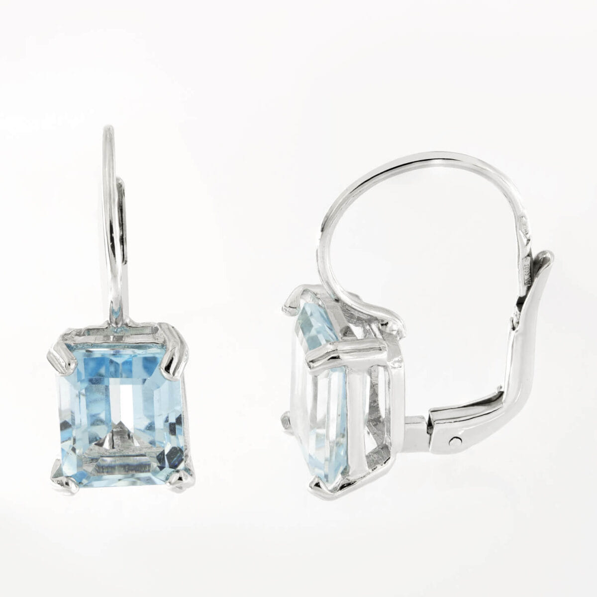 Orecchini in oro bianco e acquamarina 4,20ct tot