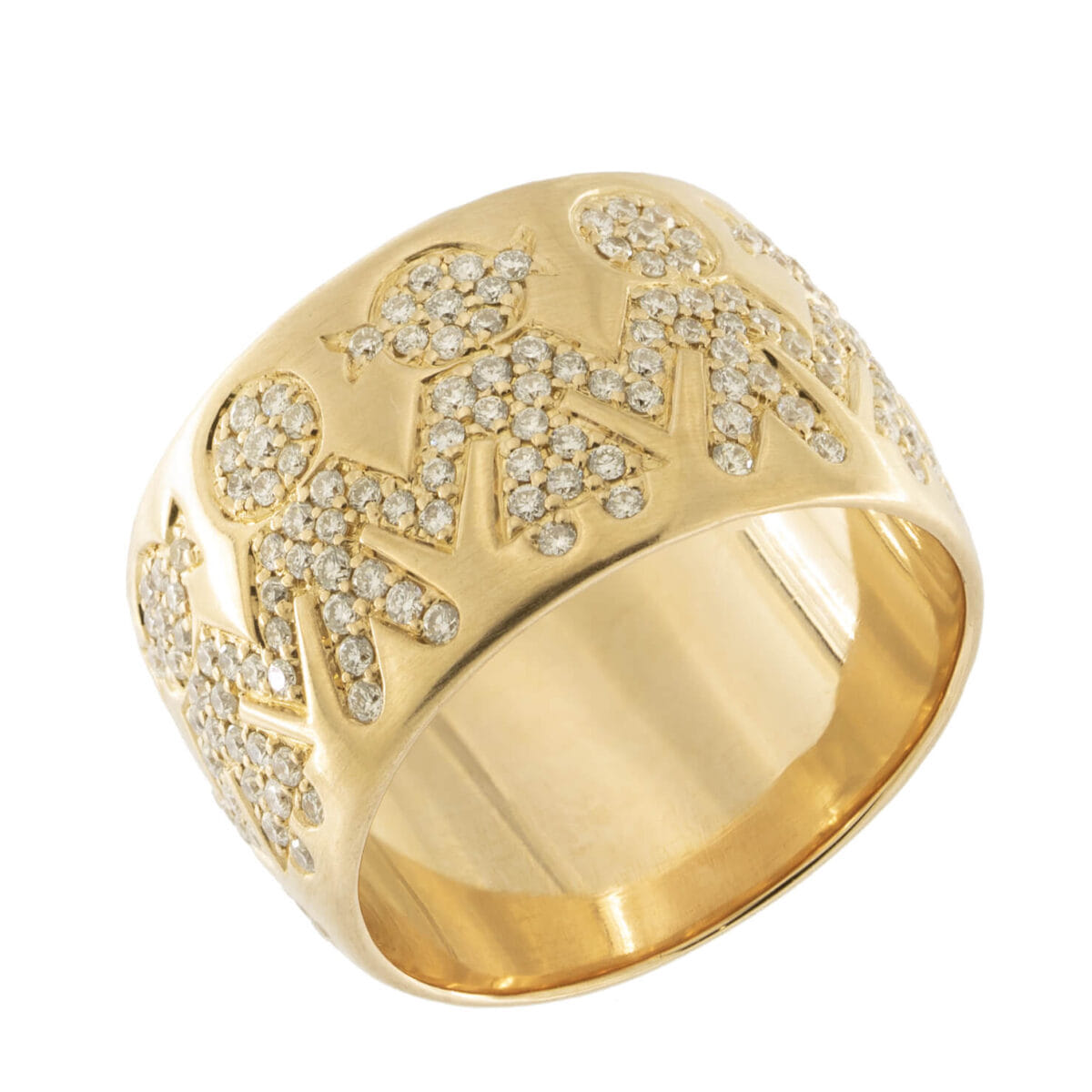 Anello bimbo e bimba in oro rosa e diamanti 1,50ct tot