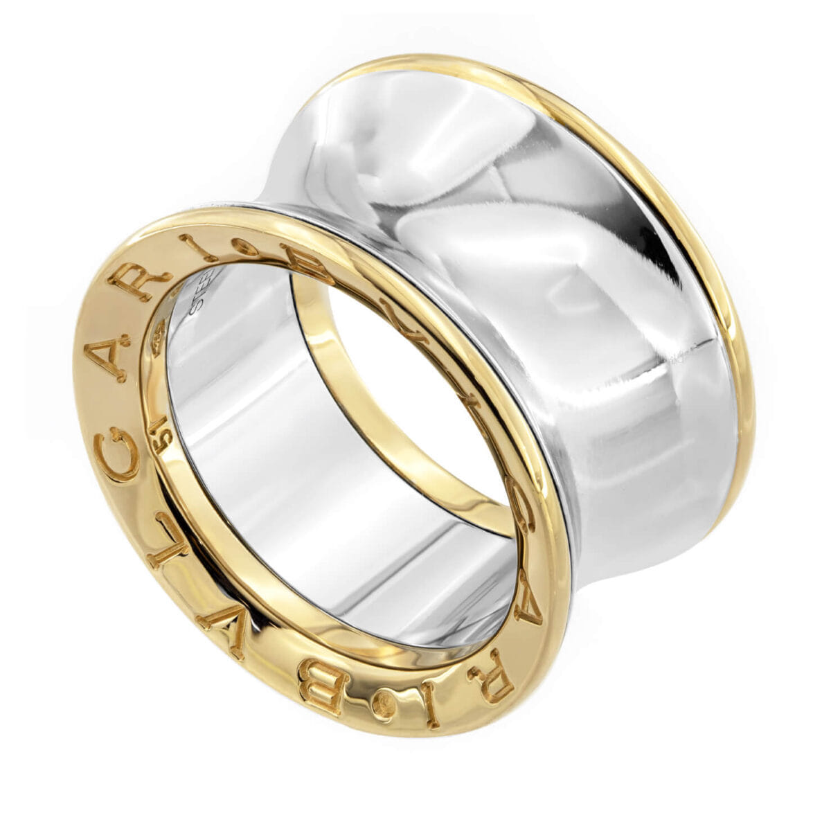 Anello Bulgari Bzero1 Anish Kapoor in acciaio e oro rosa
