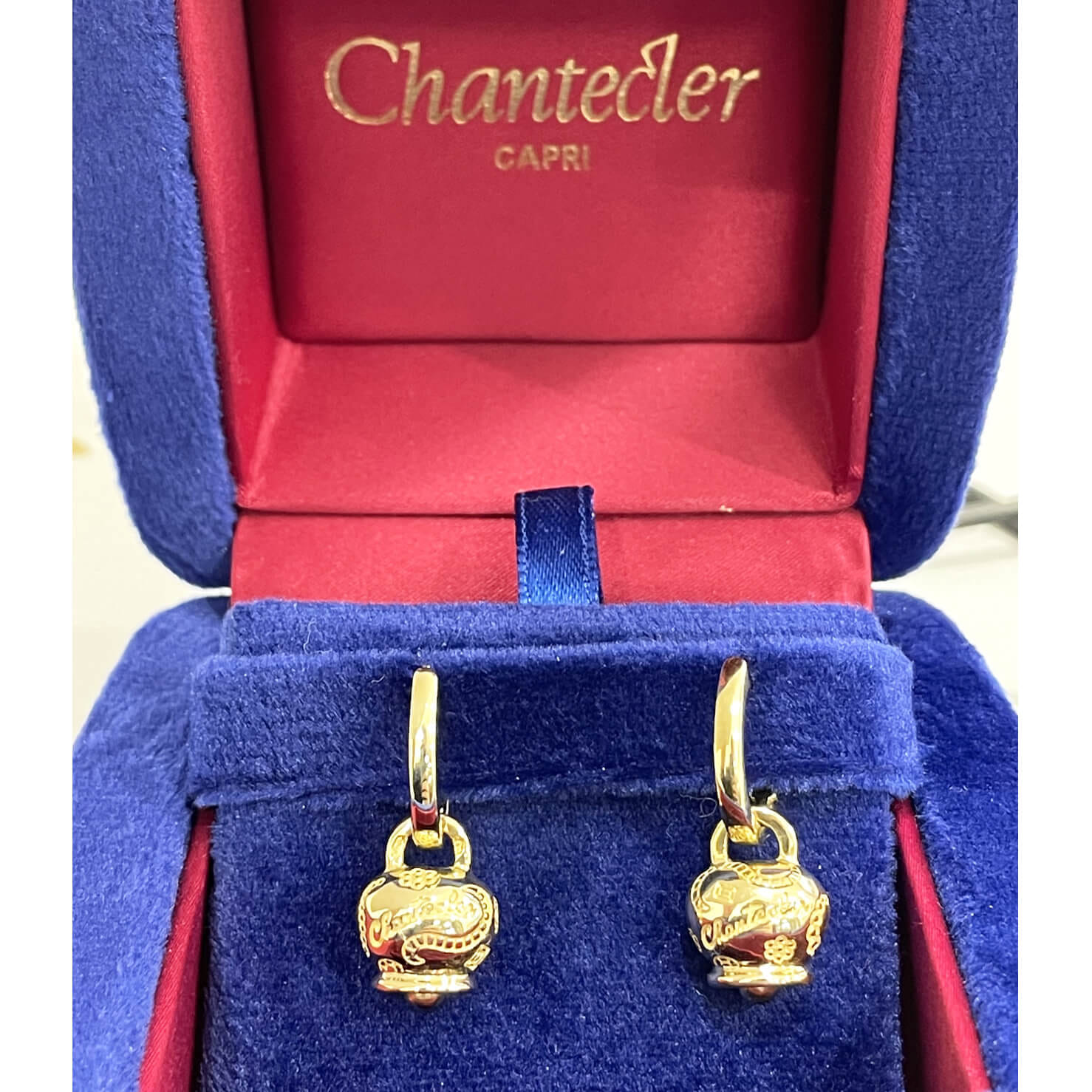 Orecchini Ape Bombo In Oro Giallo 9kt Con Smalto – Chiusura Andralok, 6x5 Mm