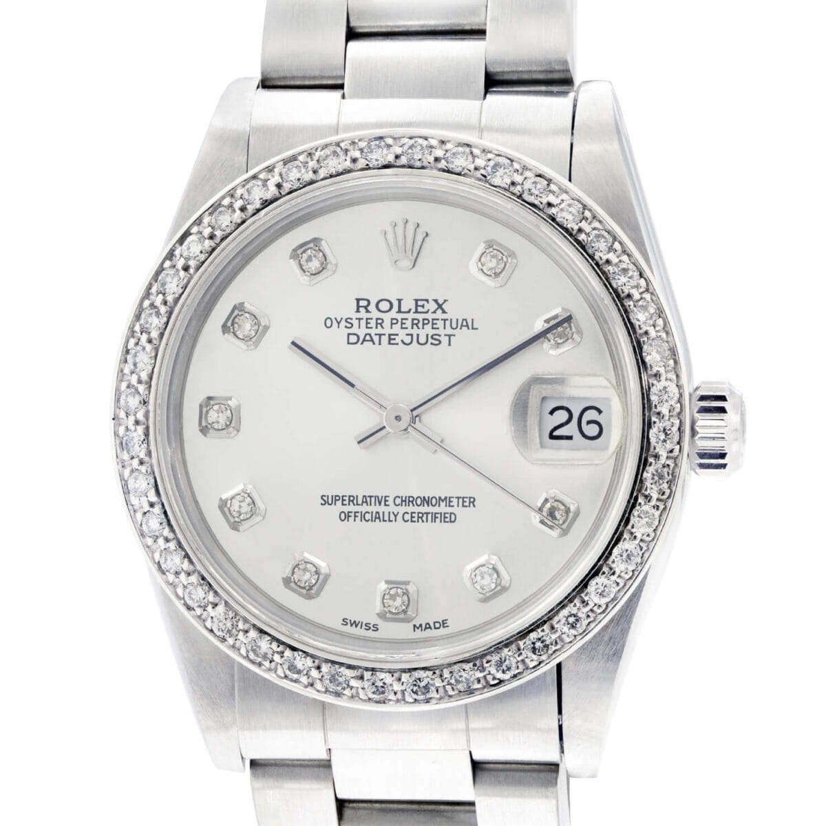 Rolex Datejust 31mm medium bazel and dial diamond ref 68240