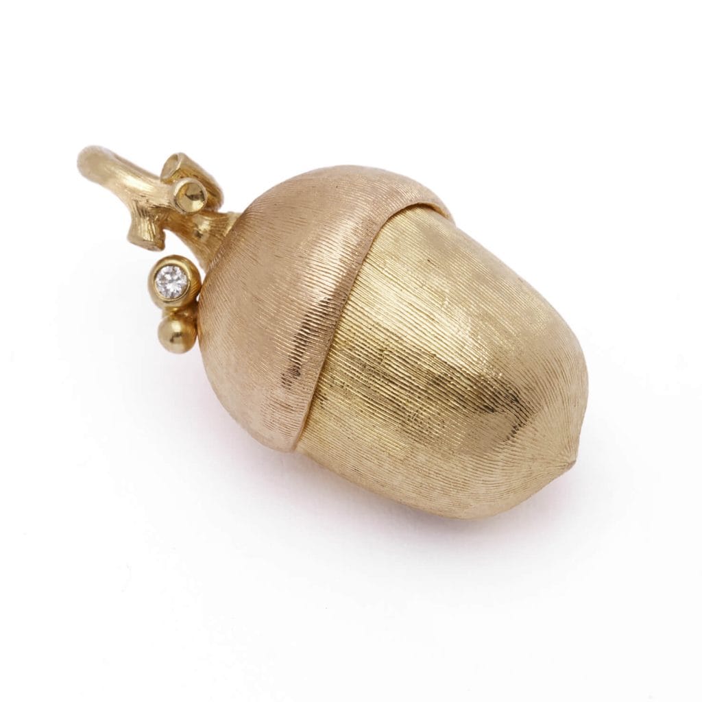 Charms / Ciondoli: Ciondolo Cornetto Portafortuna 3D In Acciaio