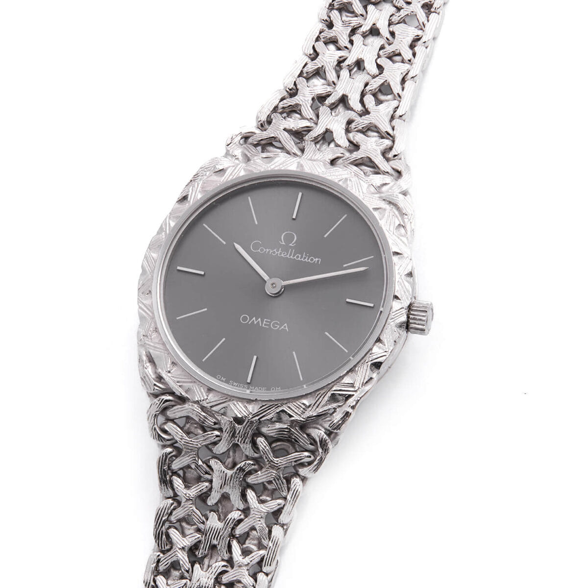 Omega Constellation white gold 18kt braided knit 24mm