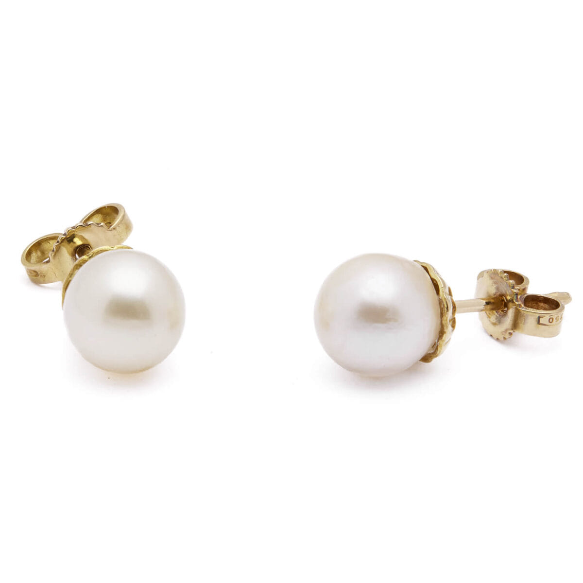Miore Orecchini Donna Piccoli a Lobo Perle di fiume Oro Giallo 9 Kt / 375 : Miore