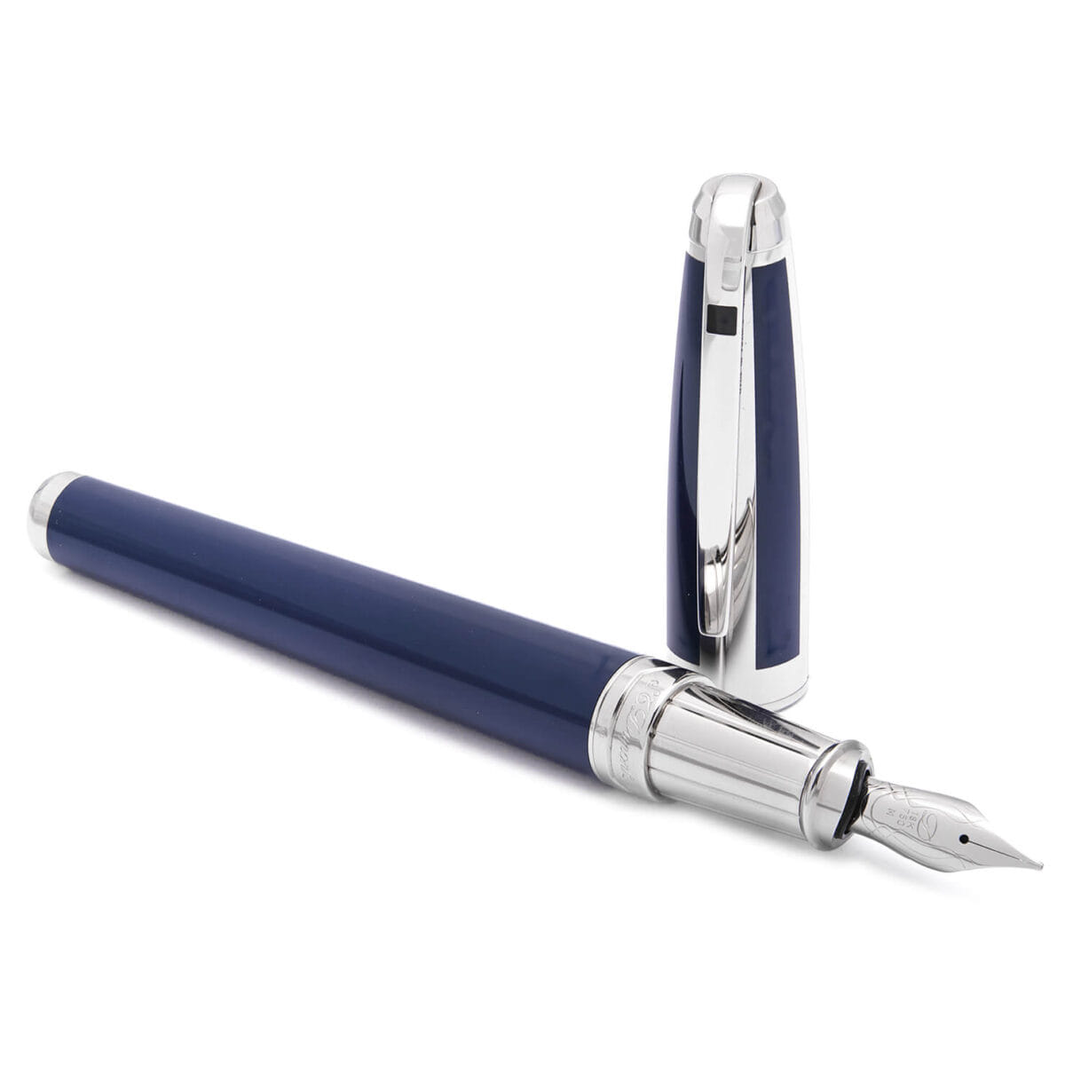 Penna stilografica S.T.Dupont Line D Blu neon