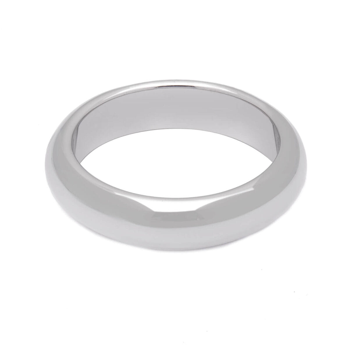 Fede in oro bianco bombata da 4,3mm