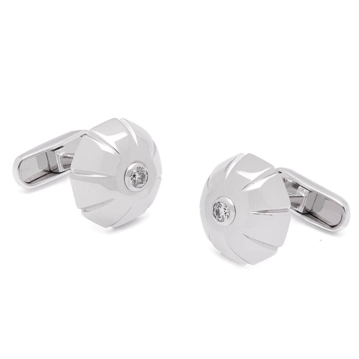 Gemelli Bulgari in oro bianco e diamanti 0,20ct tot