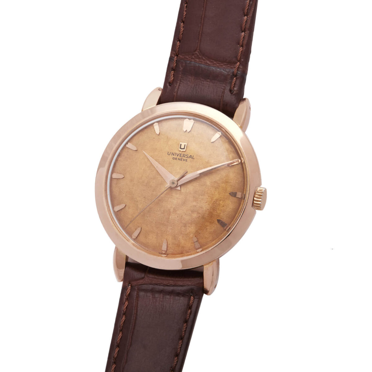 Universal Geneve rose gold 18kt 33mm linen dial cal 322