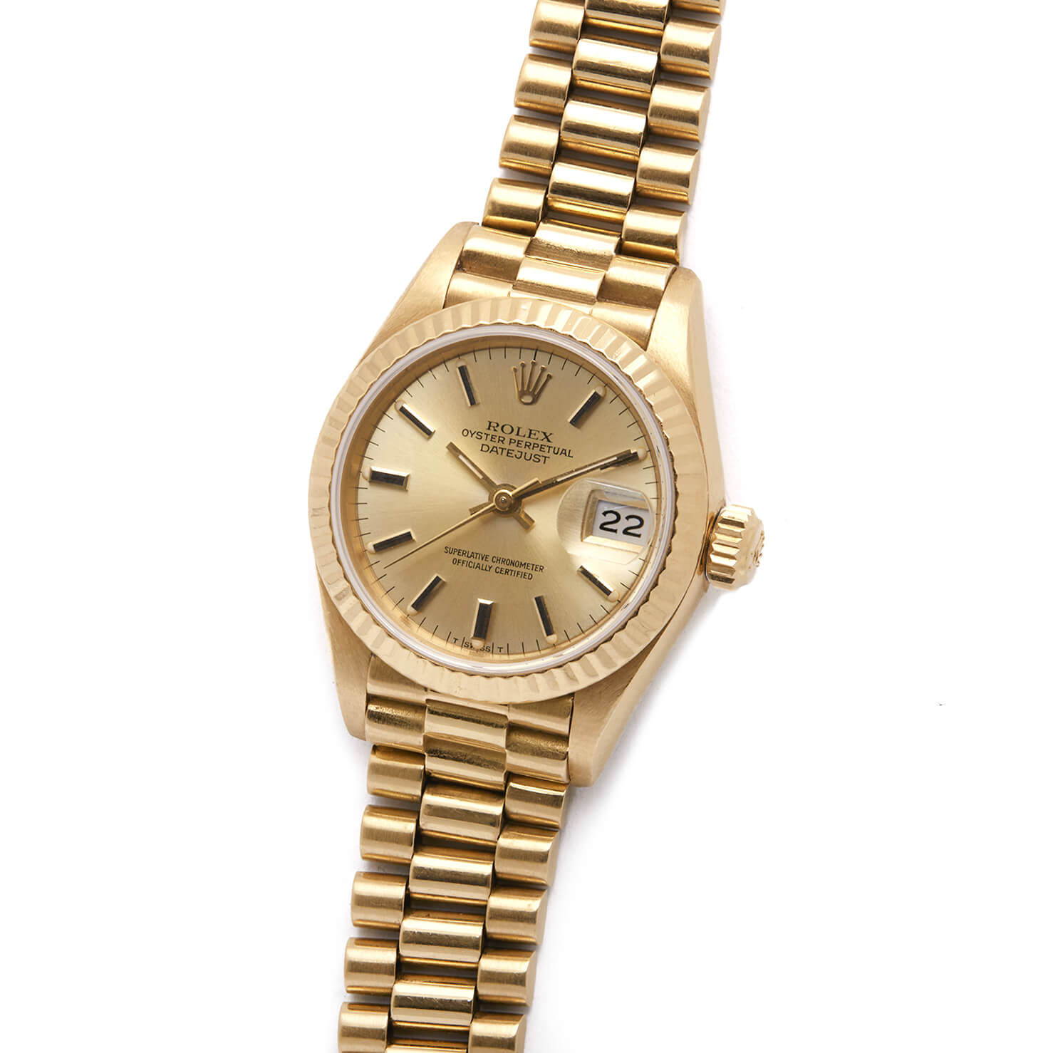 Rolex Lady-Datejust president 26mm yellow gold ref 69178