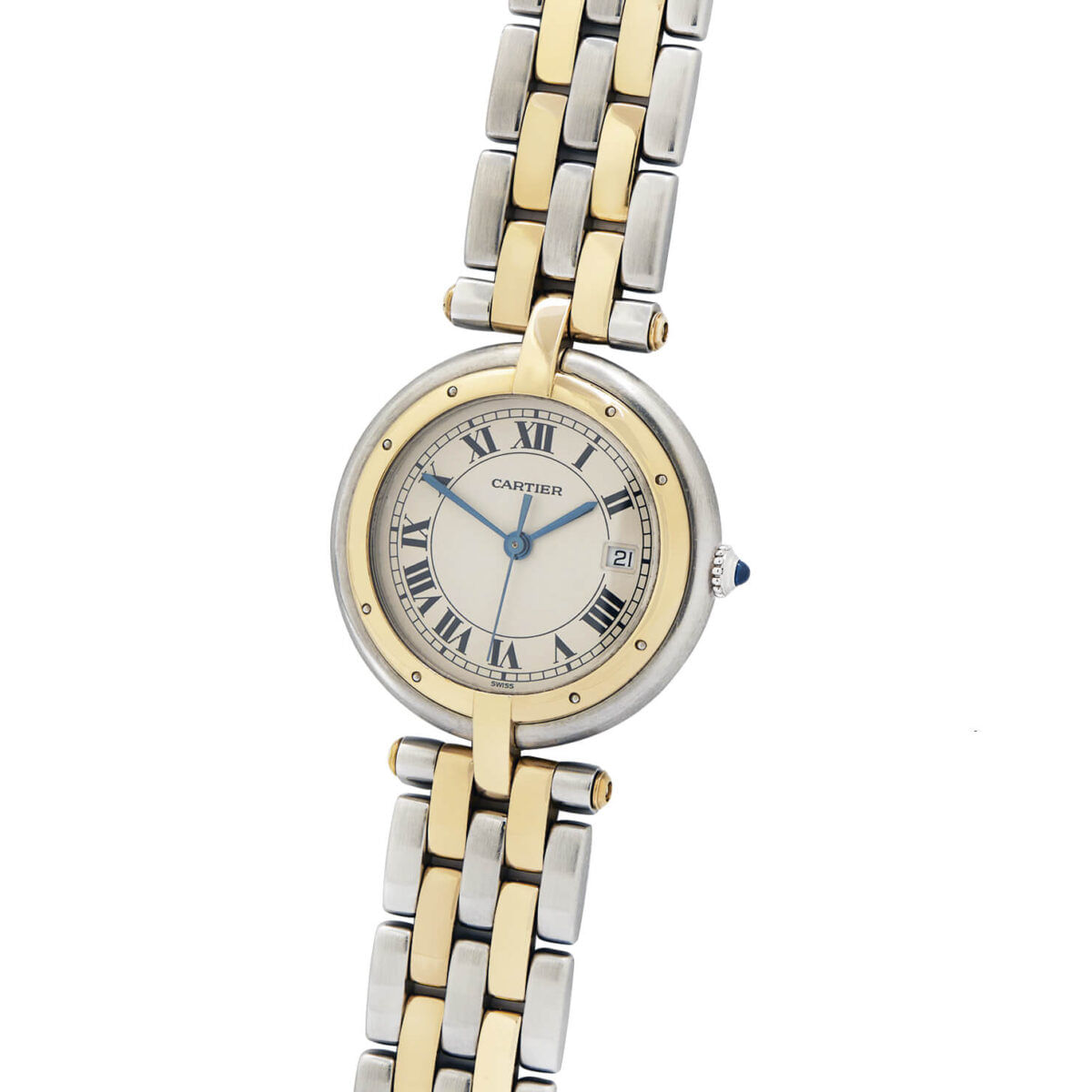 Cartier Cougar Panthere ronde vendome steel gold roman dial