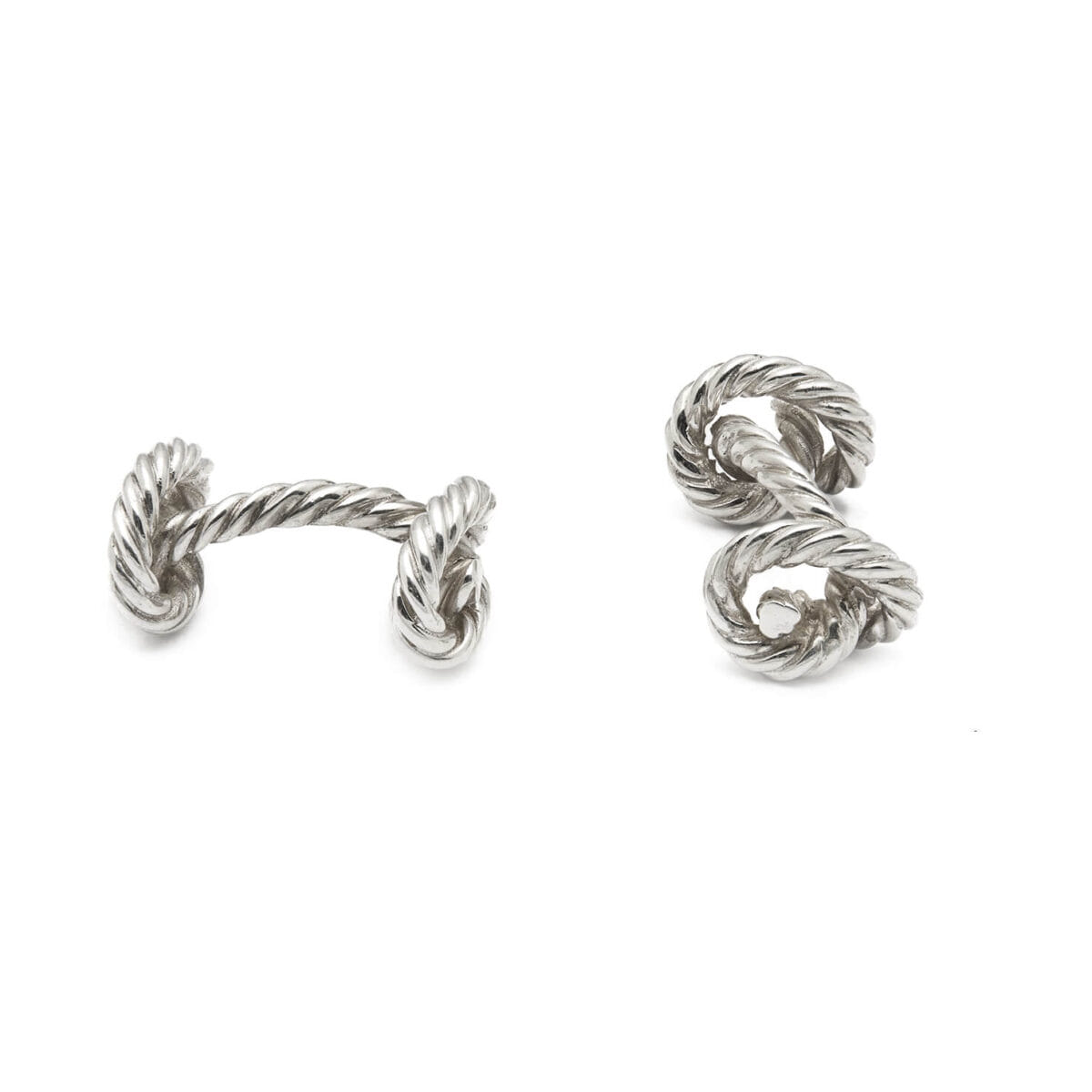 Gemelli Nodo Navy Hermes in argento