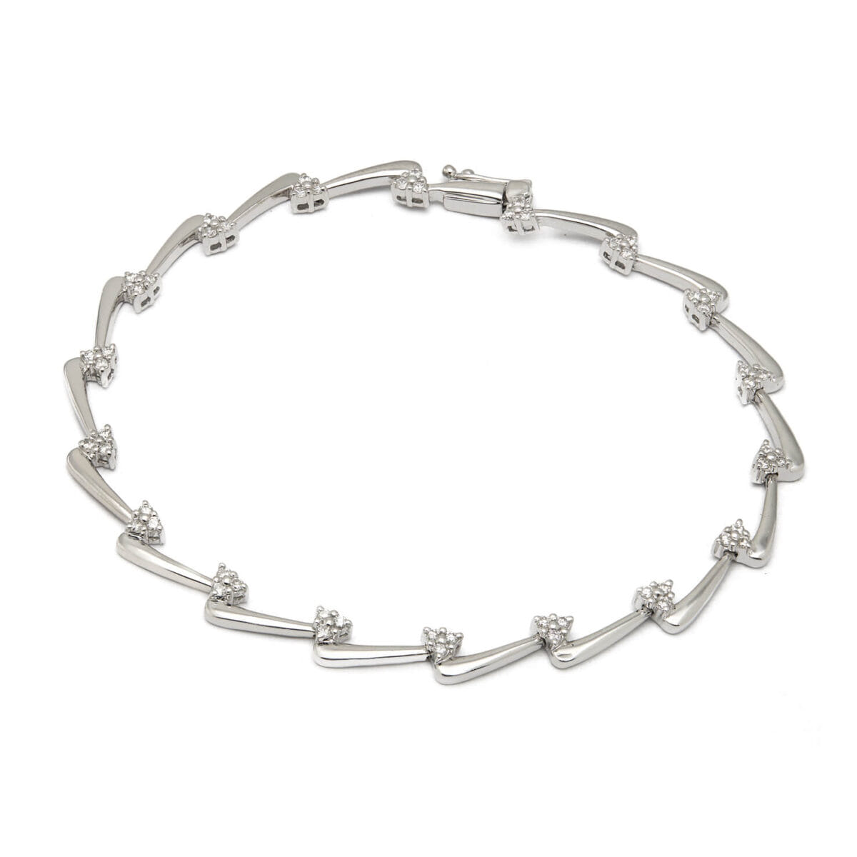Bracciale in oro bianco con diamanti 0,43ct