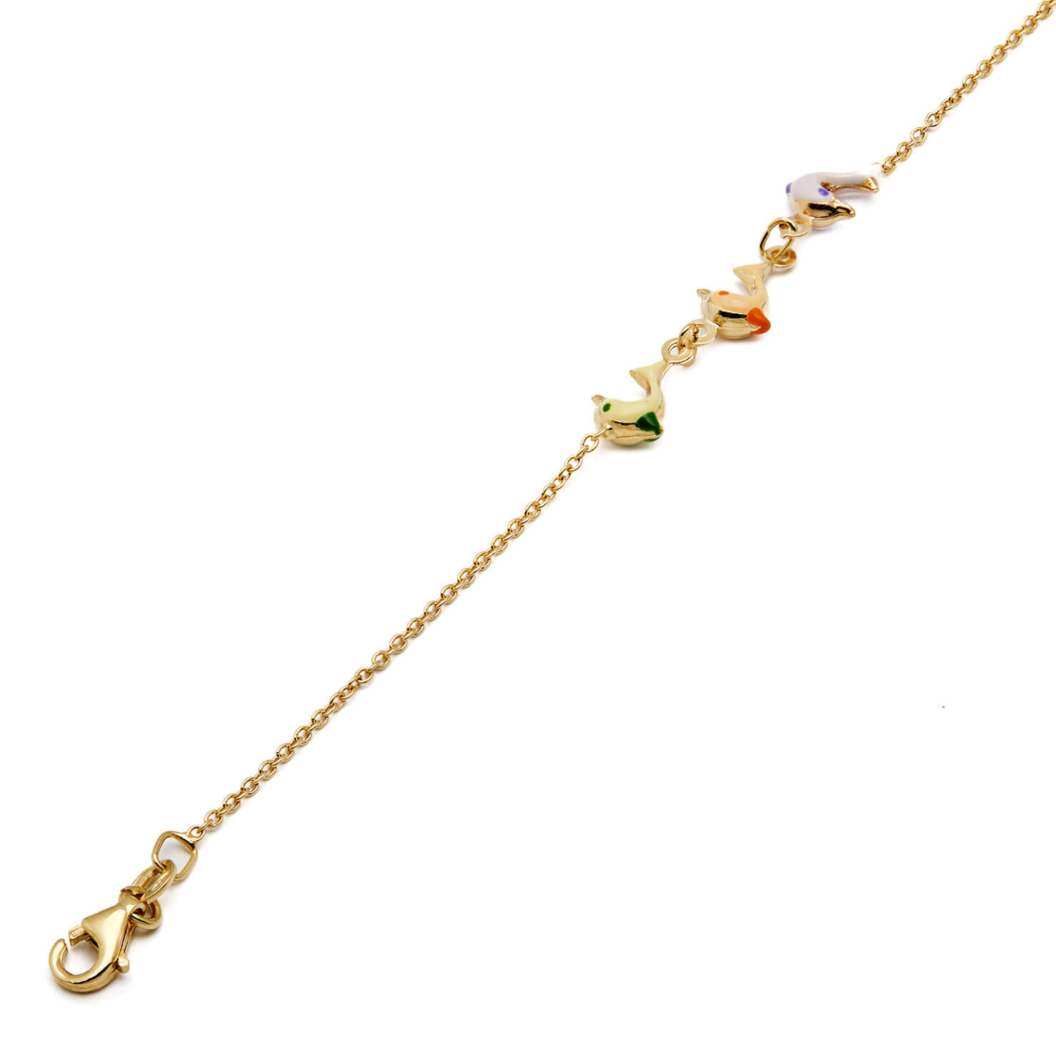 Felicia Bracciale Donna Oro 18 Carati – Catena A Spina Di Pesce Con Estensione 17+5 Cm, Placcato Oro, Regalo Anniversario