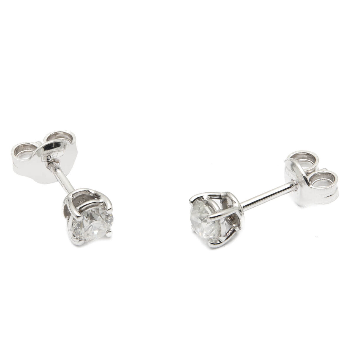 Orecchini puntoluce a filo con diamanti 0,62ct tot certificati IGI