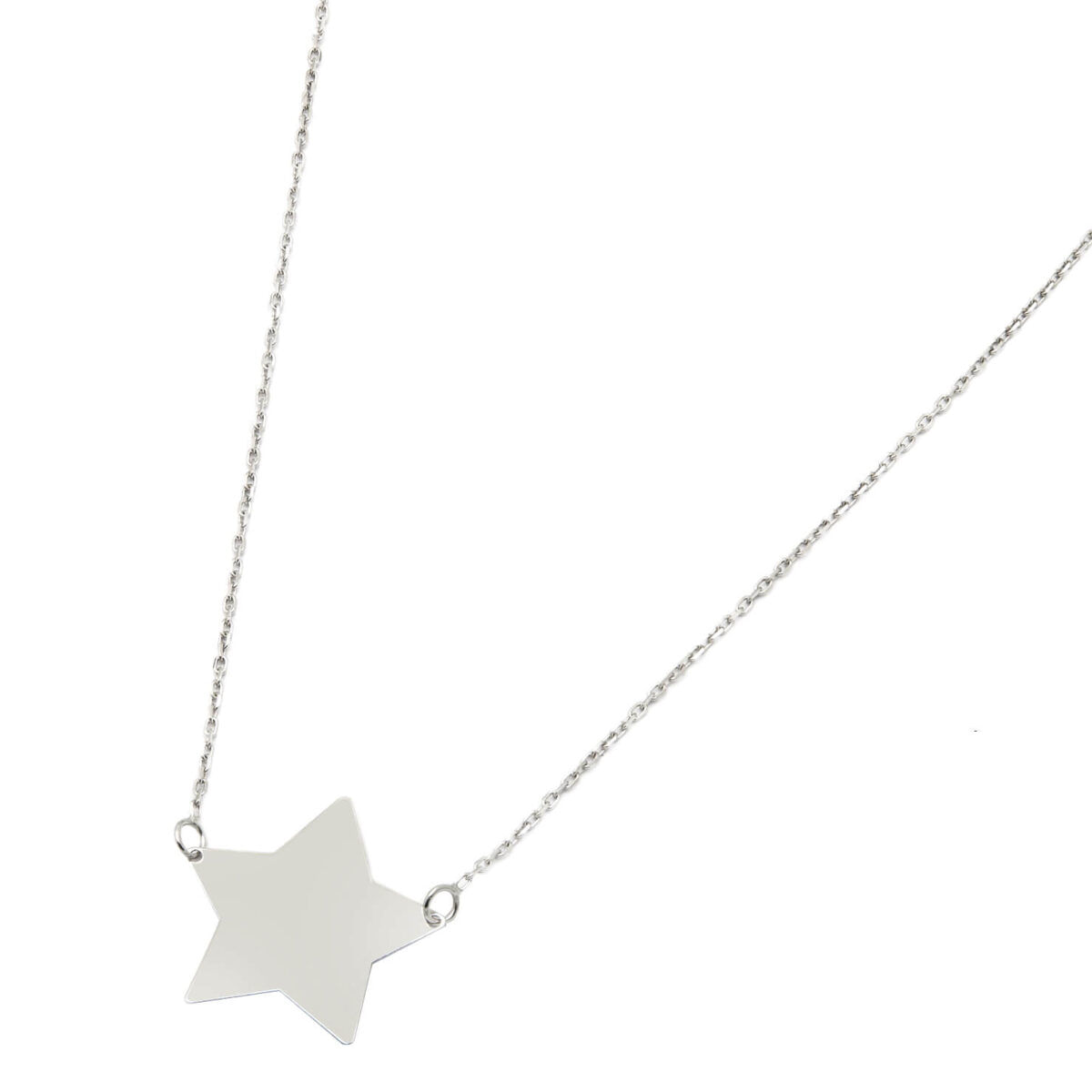 Collana in oro bianco con ciondolo stella