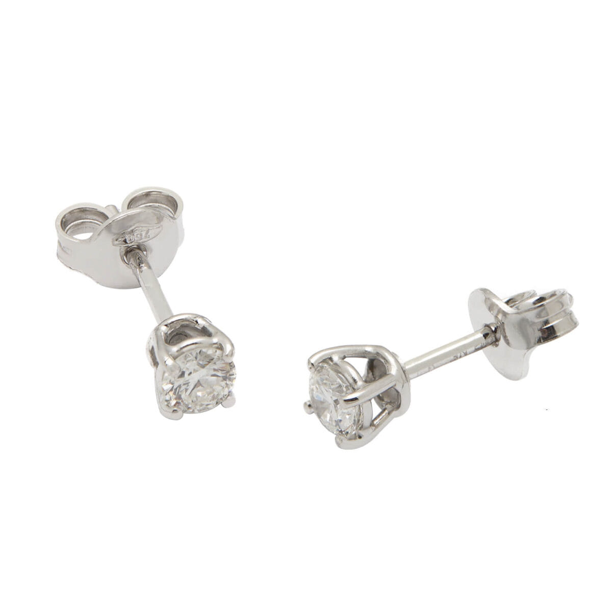 Orecchini punto luce a filo con diamanti 0,44ct
