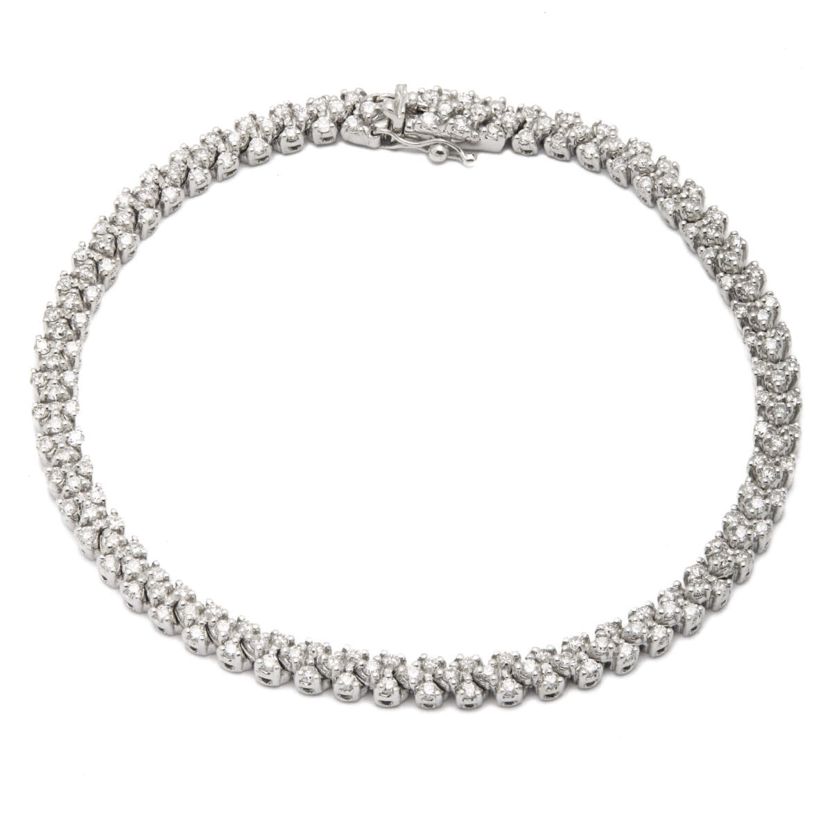 Bracciale tennis in oro bianco e diamanti 1,74ct