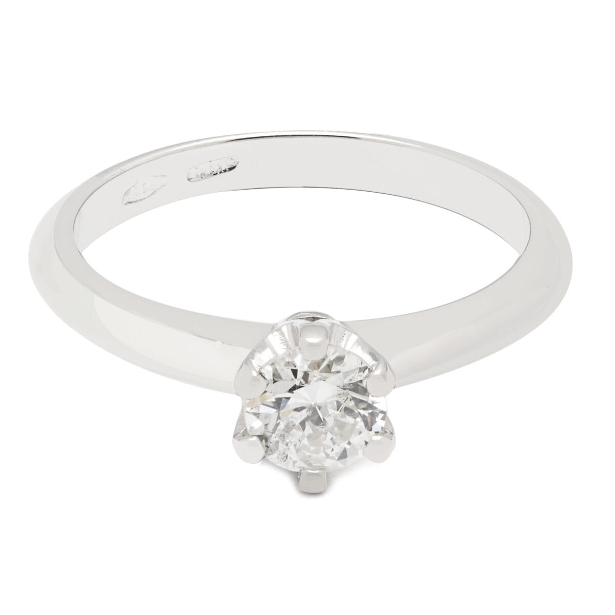 Anello solitario a 6 punte con diamante 0,58ct