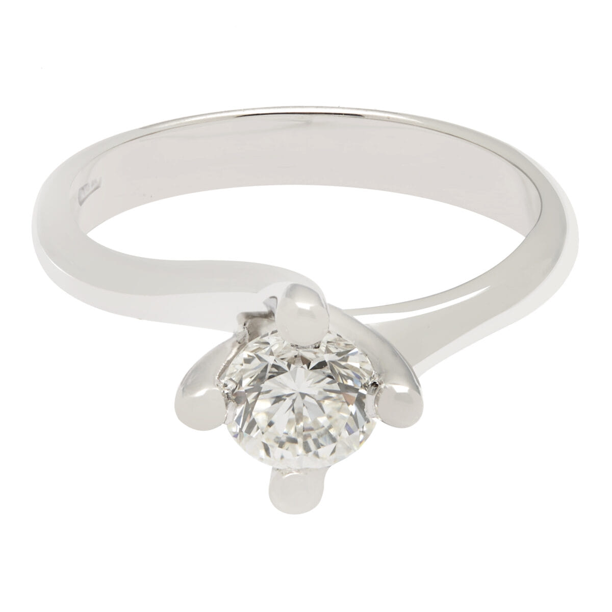 Anello solitario con diamante 0,73ct