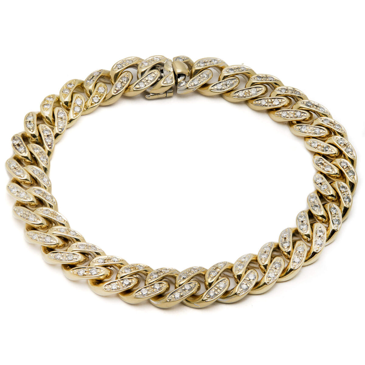 Bracciale groumette oro giallo e diamanti