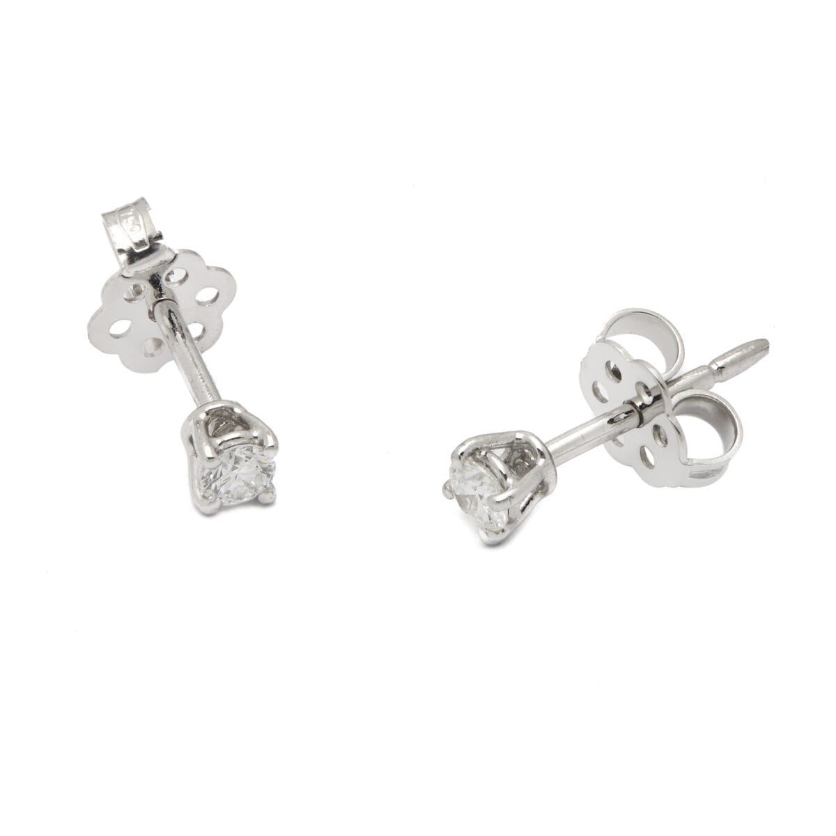 Orecchini punto luce con diamanti 0,16ct