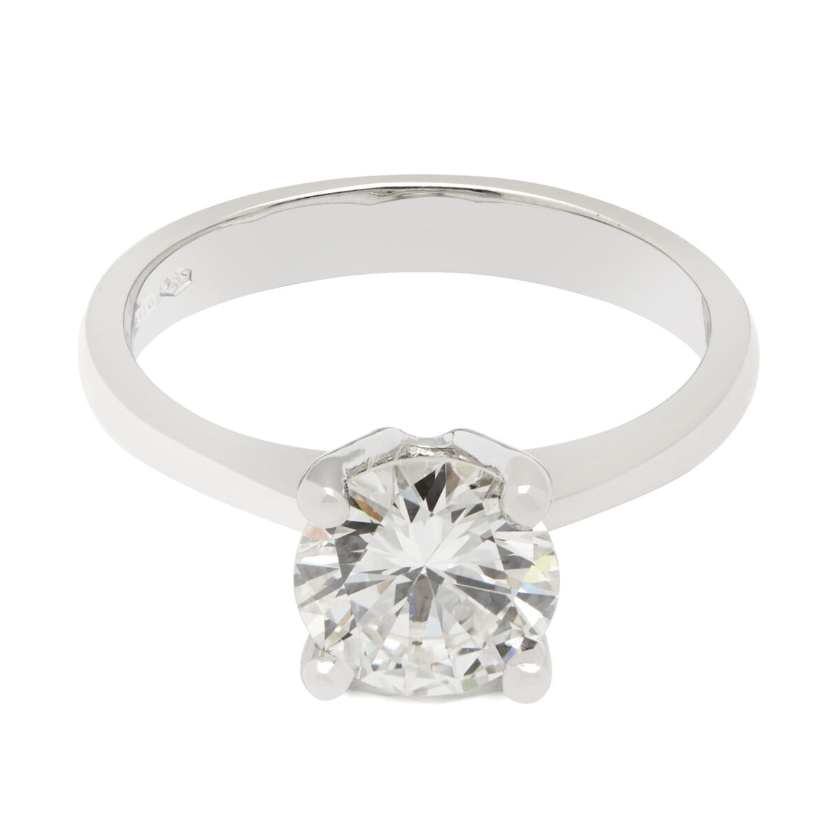 Anello solitario con diamante 1,66ct