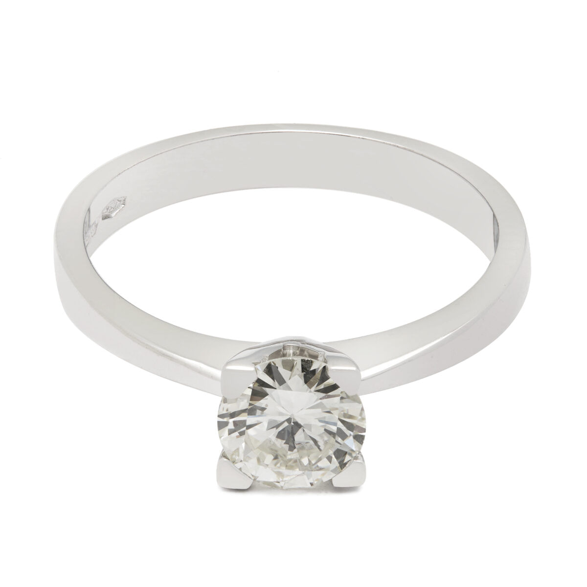 Anello solitario con diamante 0,73ct