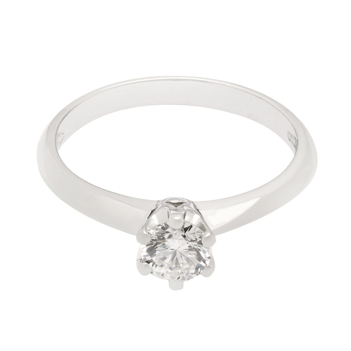 Anello solitario con diamante 0,46ct